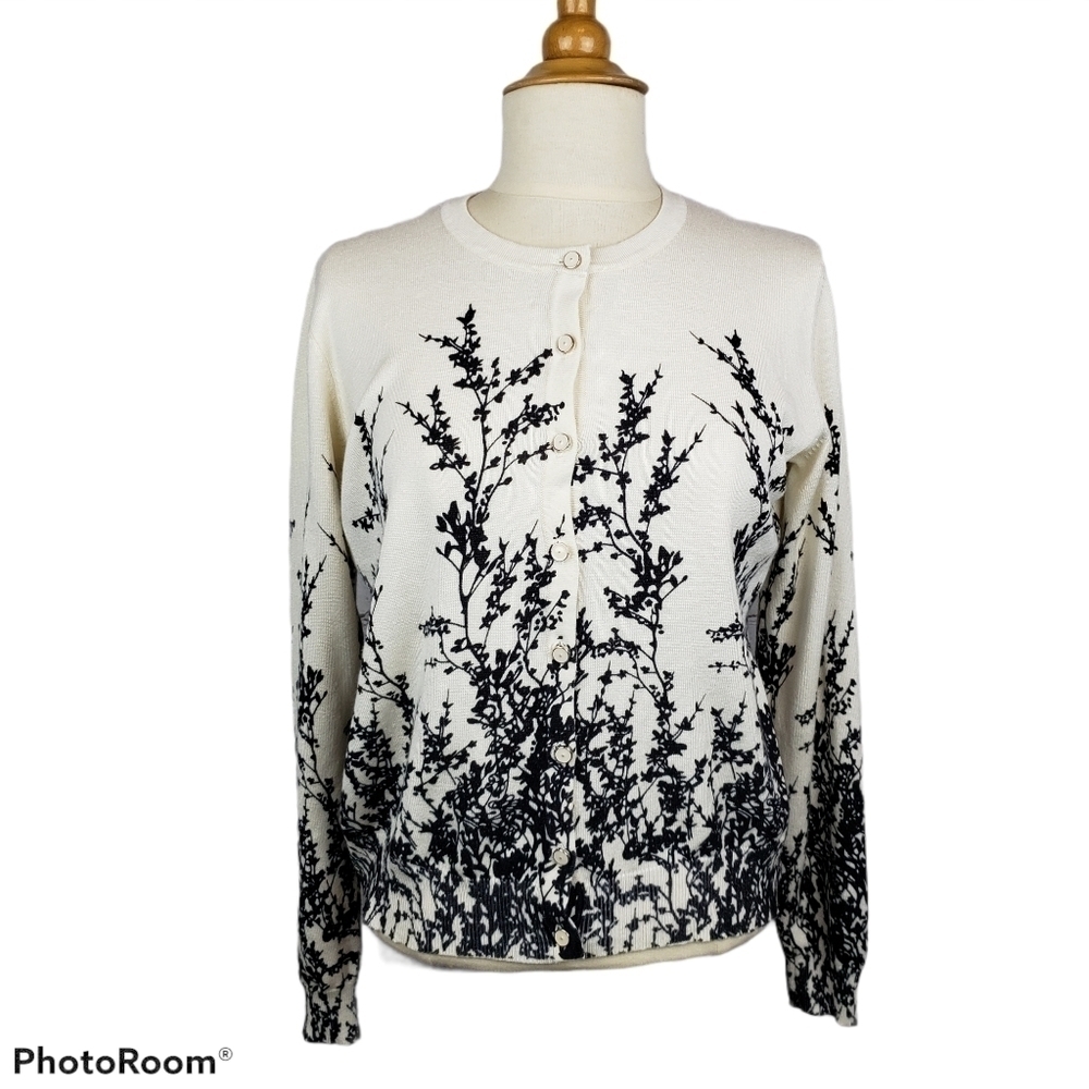Hayden Park Cardigan Silhouette Print L Pe…